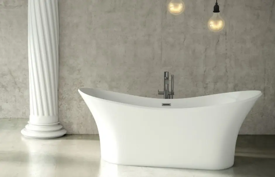 Mirolin Freestanding Curved Bathtub at TAPS Bath and Kitchen Showrooms