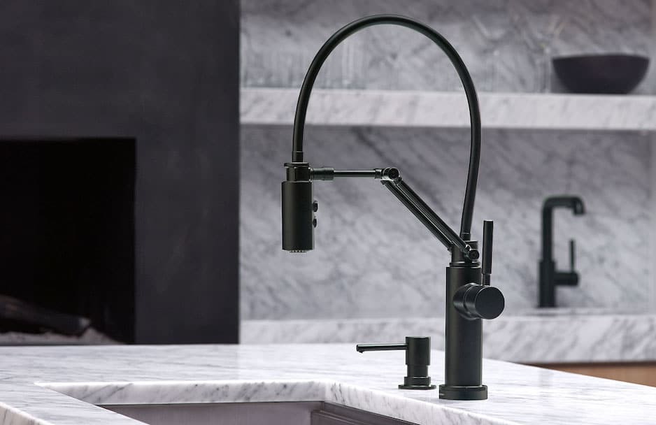 Brizo Single Handle Matte Black Kitchen Faucet At TAPS Kithen and Bath Showrooms