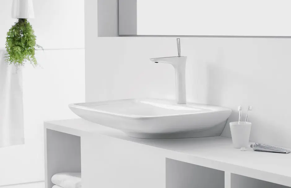 hansgrohe White Bathroom Sink With Faucet At TAPS Bath Showrooms