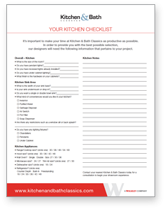 kitchen checklist