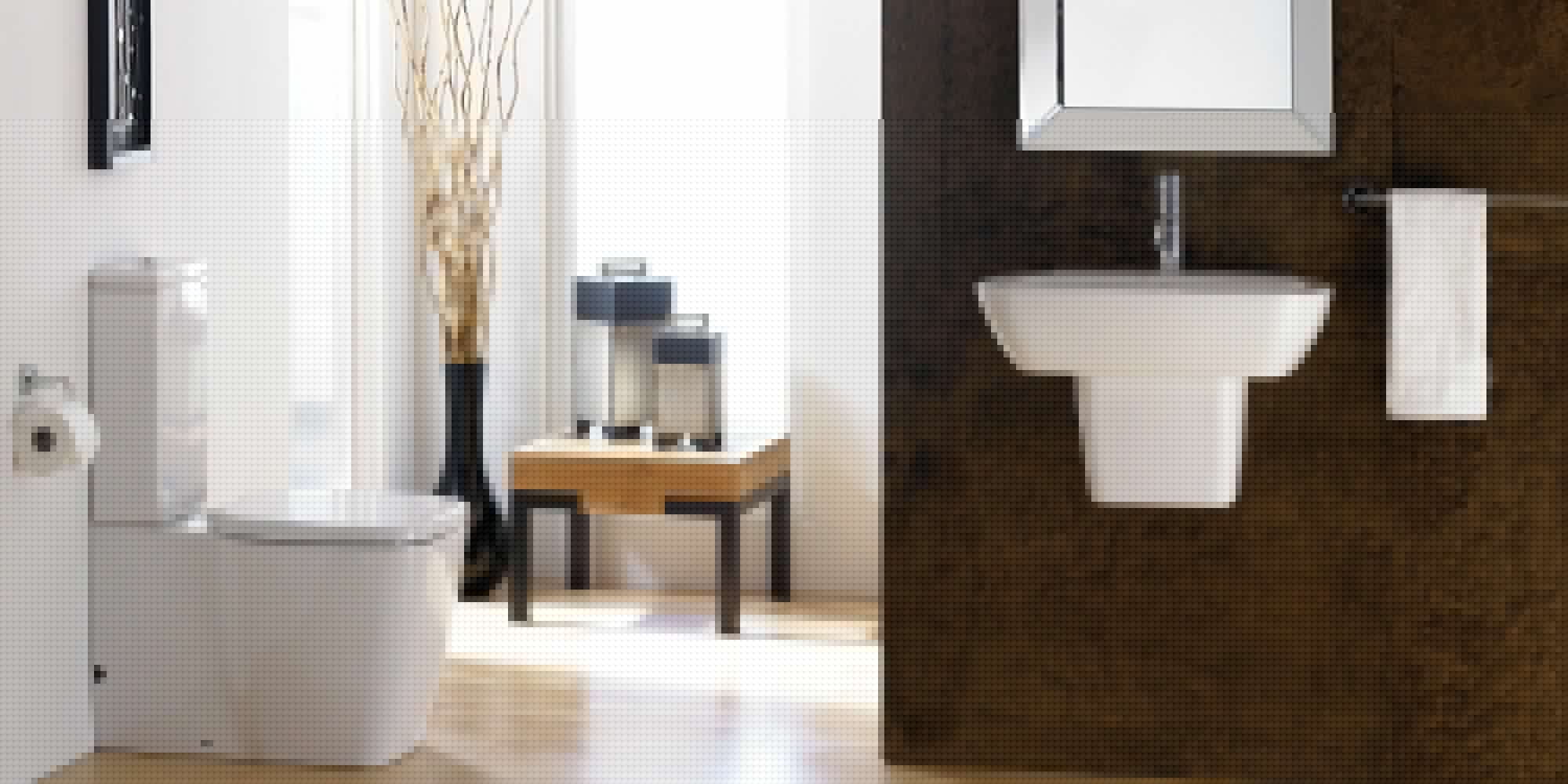 Mirabelle bathroom design with floating sink