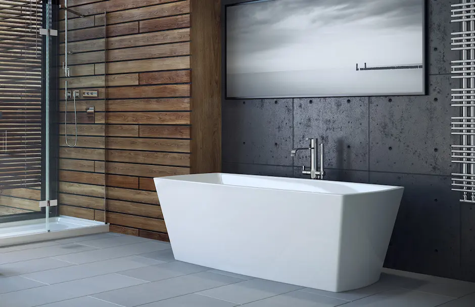 Mirolin Rectangular Freestanding Bathtub From TAPS Bath and Kitchen Showrooms