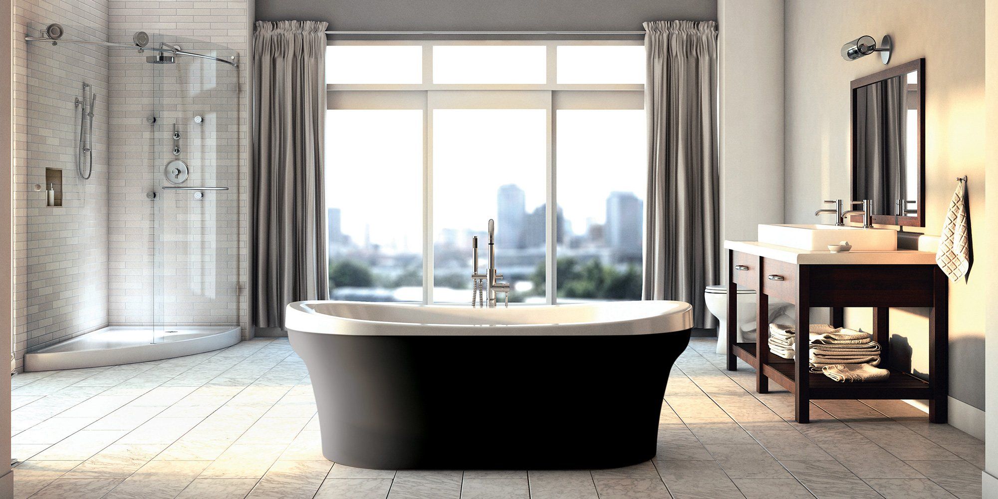 Produits Neptune ensuite with freestanding tub