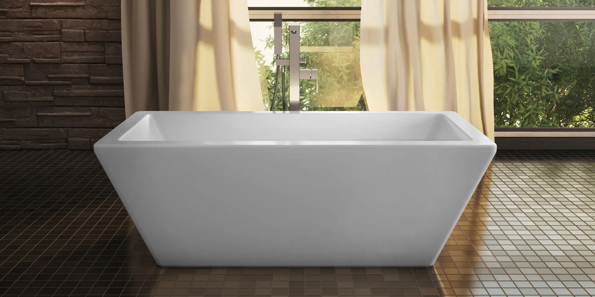 Produits Neptune Rectangular Freestanding Tub at TAPS Kitchen and Bath Showrooms