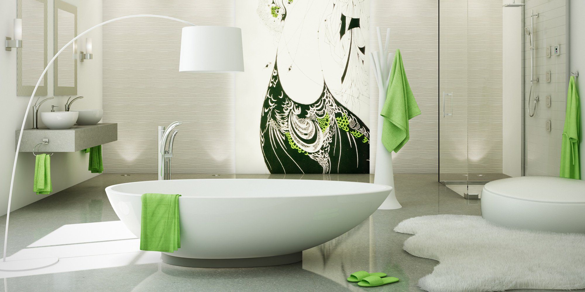 Riobe bathroom with freestanding tub