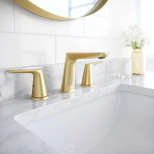 St Croix Brushed Gold Faucet from Frederick York